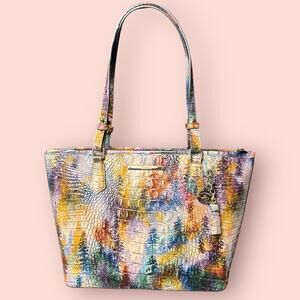 BRAHMIN WOODLAND MEDIUM ASHER SHOULDER HANDBAG Tote Shoulder Purse Leather
